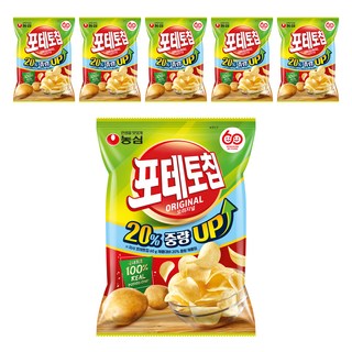 포테토칩 오리지널 감자스낵, 72g, 6개