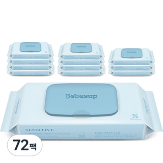 베베숲 센시티브 슬림팩 유아물티슈 캡형 65gsm, 65g, 36개입, 72개