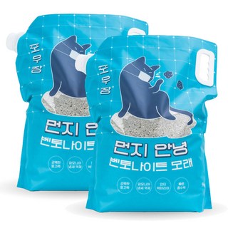 핏펫 포우장 먼지 안녕 벤토나이트 고양이 모래, 9kg, 2개, 고양이모래