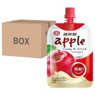 十全 蘋果醋飲料, 即飲, 100ml, 30包入, 隨時享受清爽口感, 30包