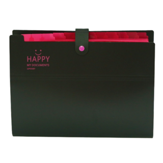 아베른 12칸 스마일 마카롱 바인더 블랙 1개 상품 이미지