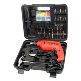 SHINKOMI 型鋼力 四分震動電鑽豪華工具箱組, 110V 60HZ 5.9Amp 輸入功率650W, 木材25mm/鋼材13mm, 重量2.25kg, 1盒