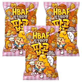 바프 밀크카라멜 팝콘, 80g, 3개