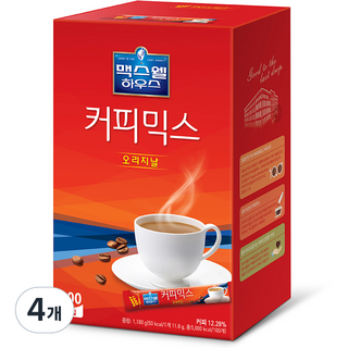 동서식품 맥스웰하우스 오리지날 커피믹스, 11.8g, 100개입, 4개