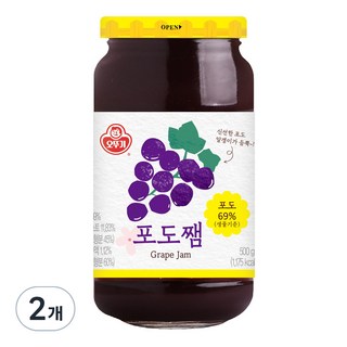 오뚜기 포도쨈, 500g, 2개