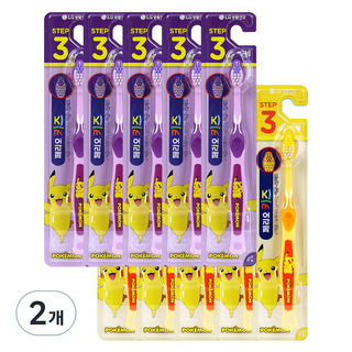 페리오 키즈 피카츄 스텝3 칫솔, 10개입, 2개