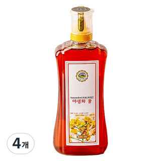 산내들농원 국산 프리미엄 야생화꿀, 500g, 4개