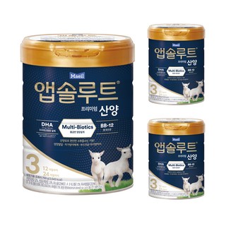 앱솔루트 프리미엄 산양분유 3단계, 750g, 3개