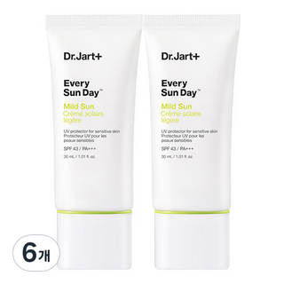 닥터자르트 에브리 선 데이 마일드 선 선스크린 SPF43 PA+++, 30ml, 6개