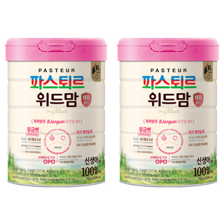 파스퇴르 위드맘 제왕 100일 분유, 750g, 2개