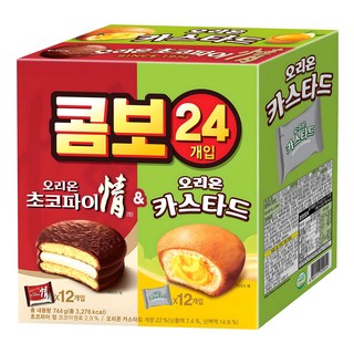 오리온 콤보 초코파이 정 39g x 12p + 카스타드 23g x 12p, 744g, 1개