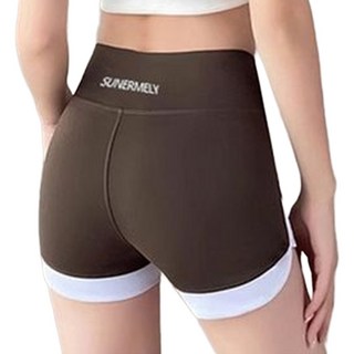 SUNERMELY 收腹提臀鯊魚褲 Set 2件, 滌綸 氨綸, 大碼 (65-85kg), 大碼 65-85kg，腰圍64 臀圍 76 腿圍46 褲長32, 咖啡色, 1組