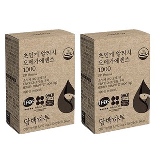 담백하루 초임계 알티지 오메가3 에센스 1000, 30정, 2개