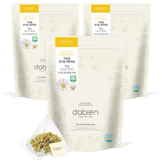 다비앙 유기농 캐모마일 티백, 1.5g, 20개입, 3개
