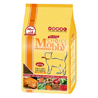 Mobby 莫比 成貓化毛配方乾飼料，含有葡萄糖胺與軟骨素，高適口性，採用去骨鮮雞肉和糙米, 雞肉米, 1.5kg, 1袋