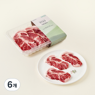 성지농장 동물복지 인증 한돈 목심 구이용 (냉장), 6개, 500g
