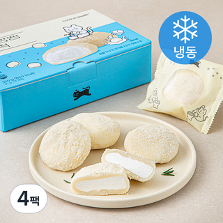 쿠캣 우유 빵빵 찹쌀떡 (냉동), 40g, 8개입, 4개