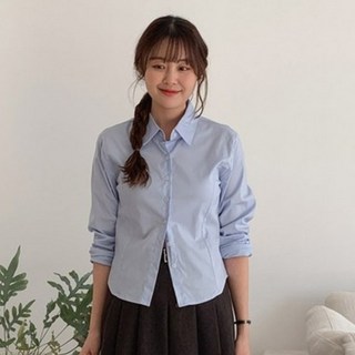 Lindashop 女款Laoson簡約素色彈性修身襯衫 cpnb3158k4c