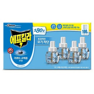 에프킬라 리퀴드 교체용 무향 리필 4개입, 132ml, 1개