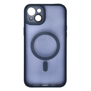 理享家 半透磨砂磁吸magsafe手機保護殼 iPhone 14 Plus 寶石藍