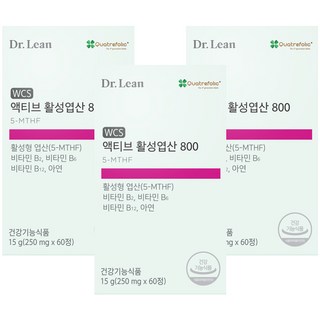 닥터린 액티브 활성엽산 800, 60정, 3개