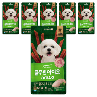 풀무원아미오 강아지 자연담은 육포 칼슘PLUS, 닭가슴살, 50g, 6개