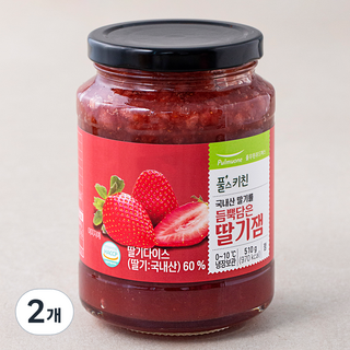 풀무원 풀스키친 딸기를 듬뿍담은 딸기잼, 510g, 2개
