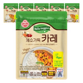 오뚜기 헬로 베지 채소 가득 카레, 6개, 200g