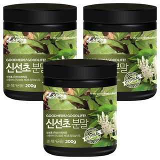 조은약초 신선초가루, 3개, 200g