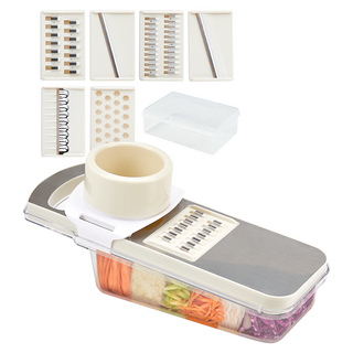 르메이드 스테인레스 슬라이서 다용도 마그넷 만능 채칼 세트, 아이보리, 1개