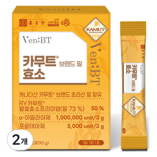 벤비티 종근당 카무트 브랜드 밀 효소 30p, 2개, 90g