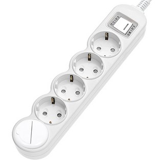 에코파워탭 LED 일반 메인 과부하차단 멀티탭 5구 EPM-L305A + 안전커버, 40cm, 혼합색상, 1개