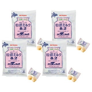 UHA 미카쿠도 토쿠노 밀크 캔디 8.2, 115g, 4개