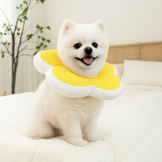 레토 반려동물 플라워 방수 초경량 넥카라, 옐로우, 1개