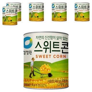 청정원 스위트콘 통조림, 340g, 6개