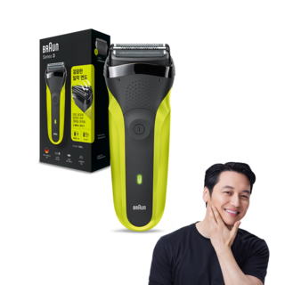 BRAUN 시리즈3 전기면도기, 300s, 볼트그린