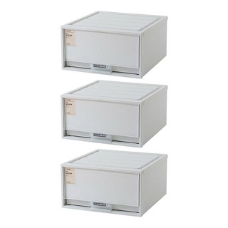 KEYWAY 聯府 KM單抽屜整理箱 附筆插手機座 KM-1001 20L 3個, 1層, 灰色