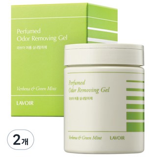 라브아 퍼퓸 실내 젤 탈취제 버베나 그린민트 본품, 250g, 2개