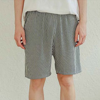 글램공감 지지미 썸머체크 냉감 5부 파자마 바지