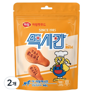 하림펫푸드 강아지 더리얼 맥시칸 양념 멍쿠키, 60g, 2개, 닭가슴살