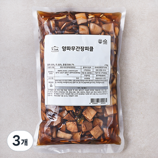 에이치쿡 양파무간장피클, 2kg, 3개