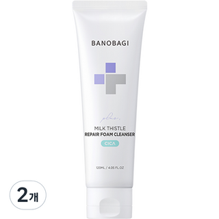 바노바기 밀크 씨슬 리페어 시카 폼 클렌저 플러스, 2개, 120ml