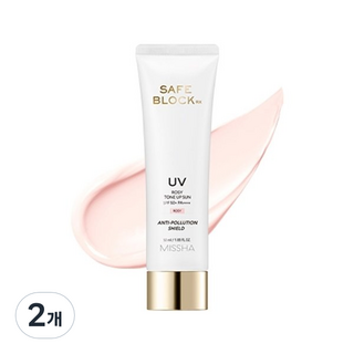 미샤 세이프블록 RX UV 로지 톤업 선크림 SPF50+ PA++++, 2개, 50ml