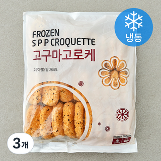 랜시 고구마고로케 (냉동), 900g, 3개