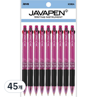 자바펜 제트3볼 3색 볼펜 0.38mm, 퍼플, 45개