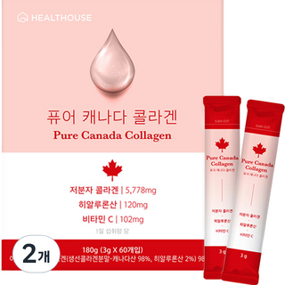 헬스하우스 퓨어 캐나다 콜라겐 60p, 180g, 2개