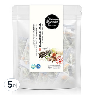 해통령 야채해물 다시팩 10p, 150g, 5개