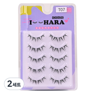 IHara Petit Up睫毛 2入*5組 T07, 黑色, 2組