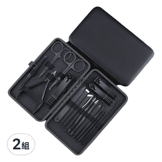 SC優選 修甲/美甲工具/指甲刀7件組, 2組, 黑色