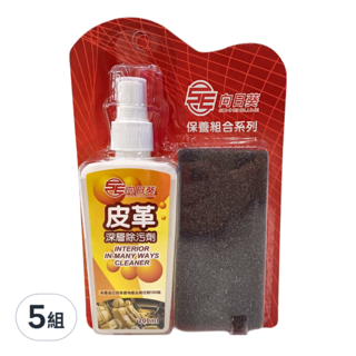 SE 向日葵 皮革深層除污劑 Set,含200ml清潔劑,適用於傢俱、皮革製品、汽車儀表板, 200ml, 5組